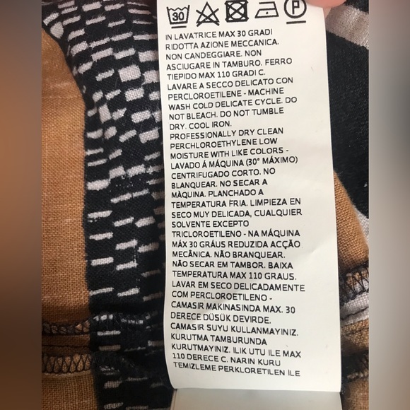 Multicolor And Multi Print Linen Collared Button Down Long Sleeve Shirt - Picture 6 of 9